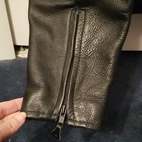 Women's leather motorcycle jacket - Picture 5 of 16